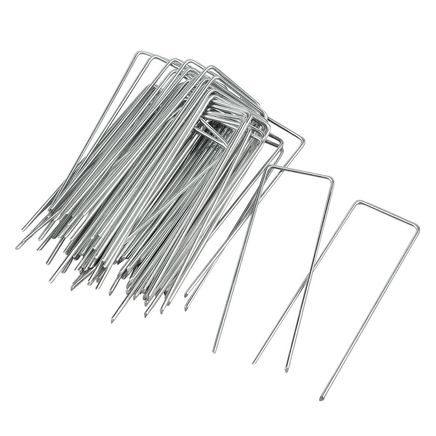 U-Shaped Metal Garden Stakes, Set of 50-378234