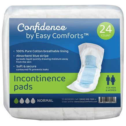 Confidence by Easy Comforts™ Incontinence Pads, Package-378513
