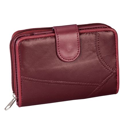 Women's Patch Leather Multi-Pocket Wallet-378556