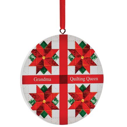Personalized Christmas Quilt Ornament-378672