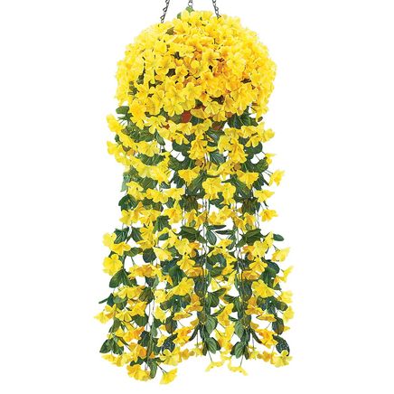 View product details for Floral Hanging Bushes, Set of 2