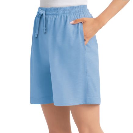 View product details for Knit Shorts With Side Pockets By Collections Etc.™