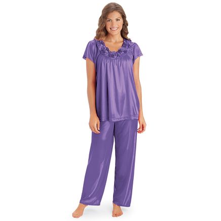 View product details for Rose Trim Pajama Set