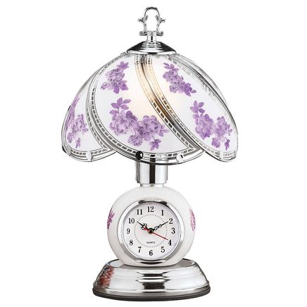 View product details for Rose Touch Lamp With Clock