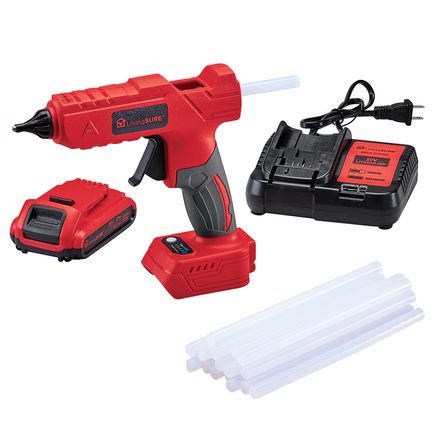 Cordless Glue Gun, Battery and Charger Set By LivingSURE™-380218