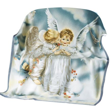 Kissing Angel Fleece Throw-380339