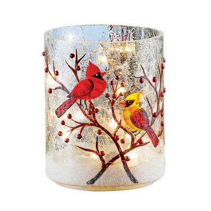 Cardinals Lighted Hurricane Lantern-380379