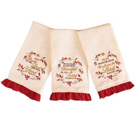 View product details for Religious Quotes Towels, Set of 3