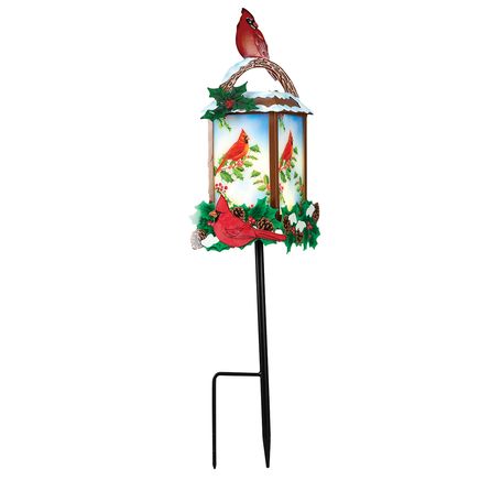View product details for Solar Cardinal Lantern Stake By Holiday Peak™