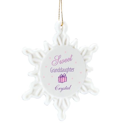 View product details for Personalized Sweet Child Porcelain Snowflake Ornament