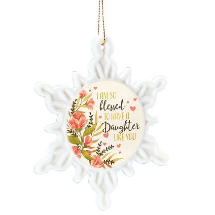 View product details for Personalized I Am So Blessed Porcelain Snowflake Ornament