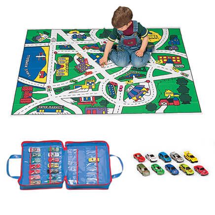 Floor Play Mat, Car Set and Car Carrying Case-310281