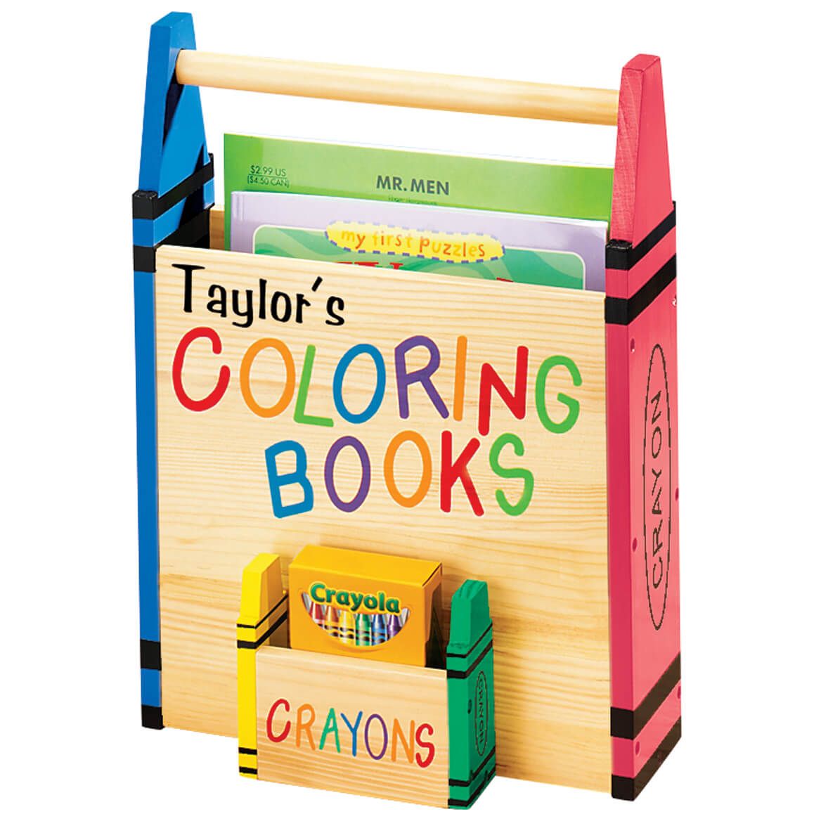 Personalized Coloring Book Caddy + '-' + 315567
