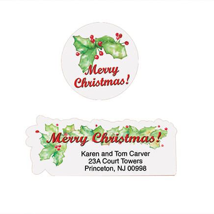 Merry Christmas Labels And Seals Set-325252
