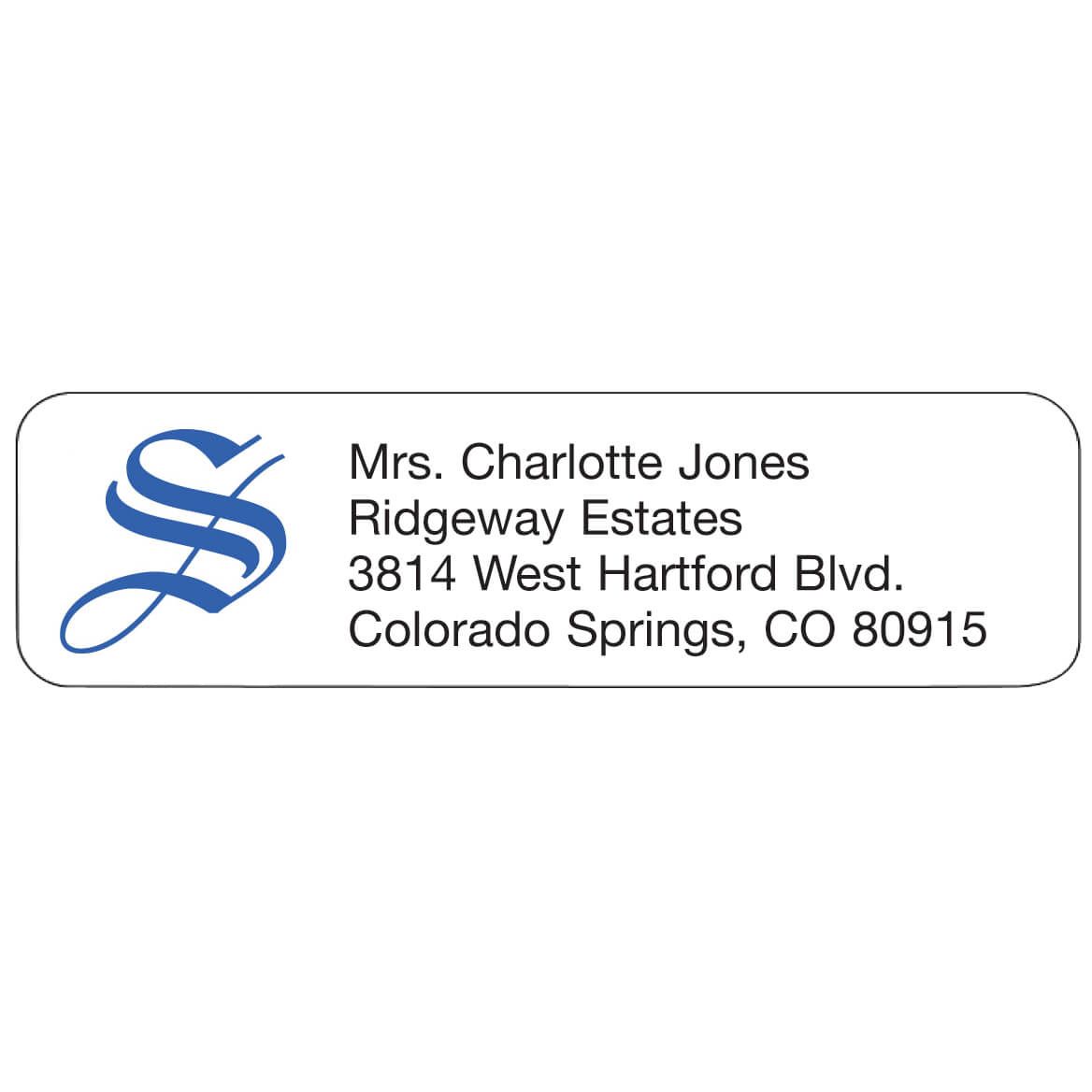 Ornate Initial Personalized Address Labels + '-' + 333166