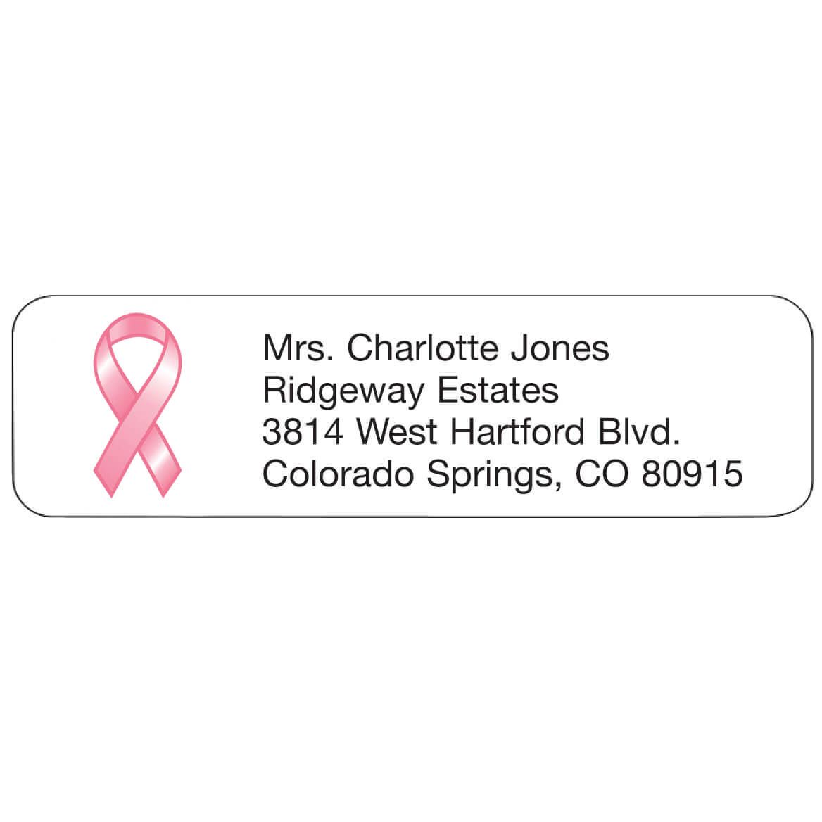 Pink Ribbon Personalized Address Labels + '-' + 333180