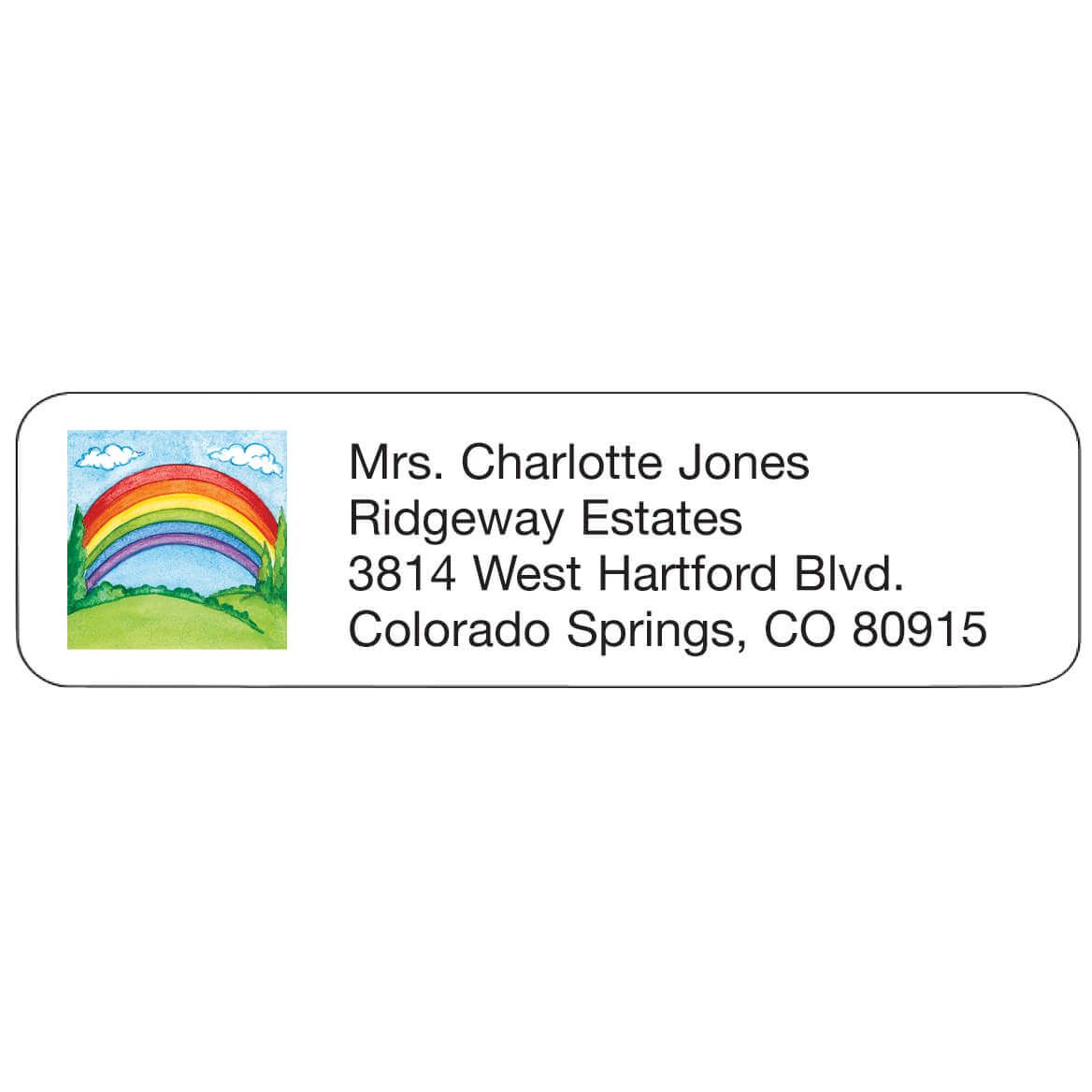Rainbow Personalized Address Labels + '-' + 333193