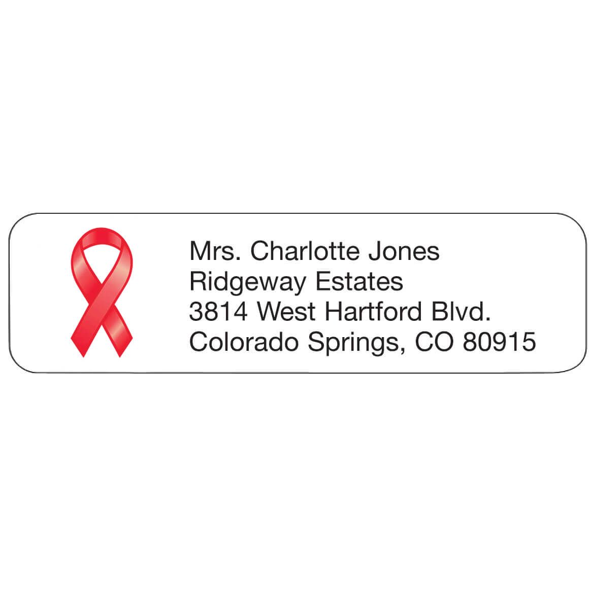 Red Ribbon Personalized Address Labels + '-' + 333198