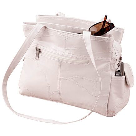 White Leather Handbag-344917