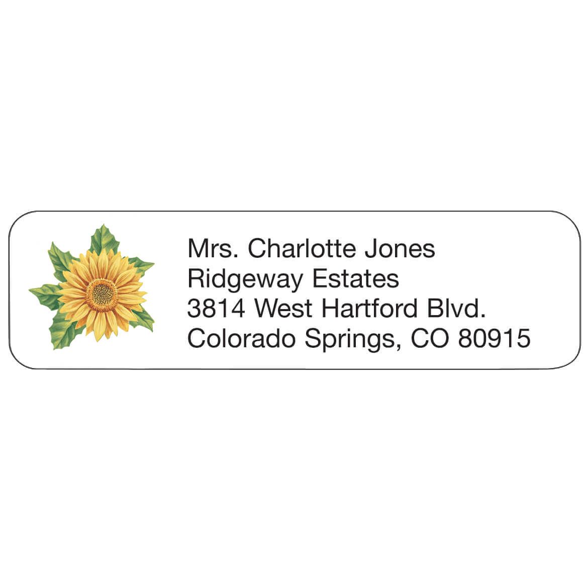 Sunflower Address Labels + '-' + 347436