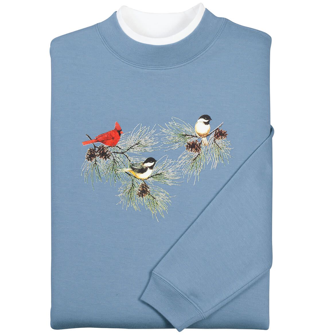 Chickadees and Cardinal Sweatshirt by Sawyer Creek + '-' + 348968