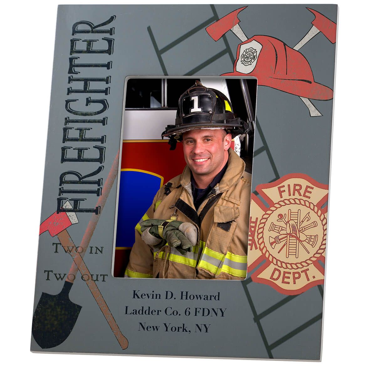 Personalized Firefighter Frame + '-' + 351318
