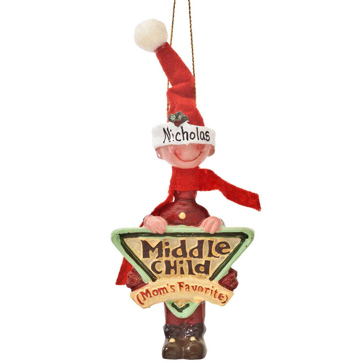 Personalized Mom's Favorite Middle Child Ornament + '-' + 353219