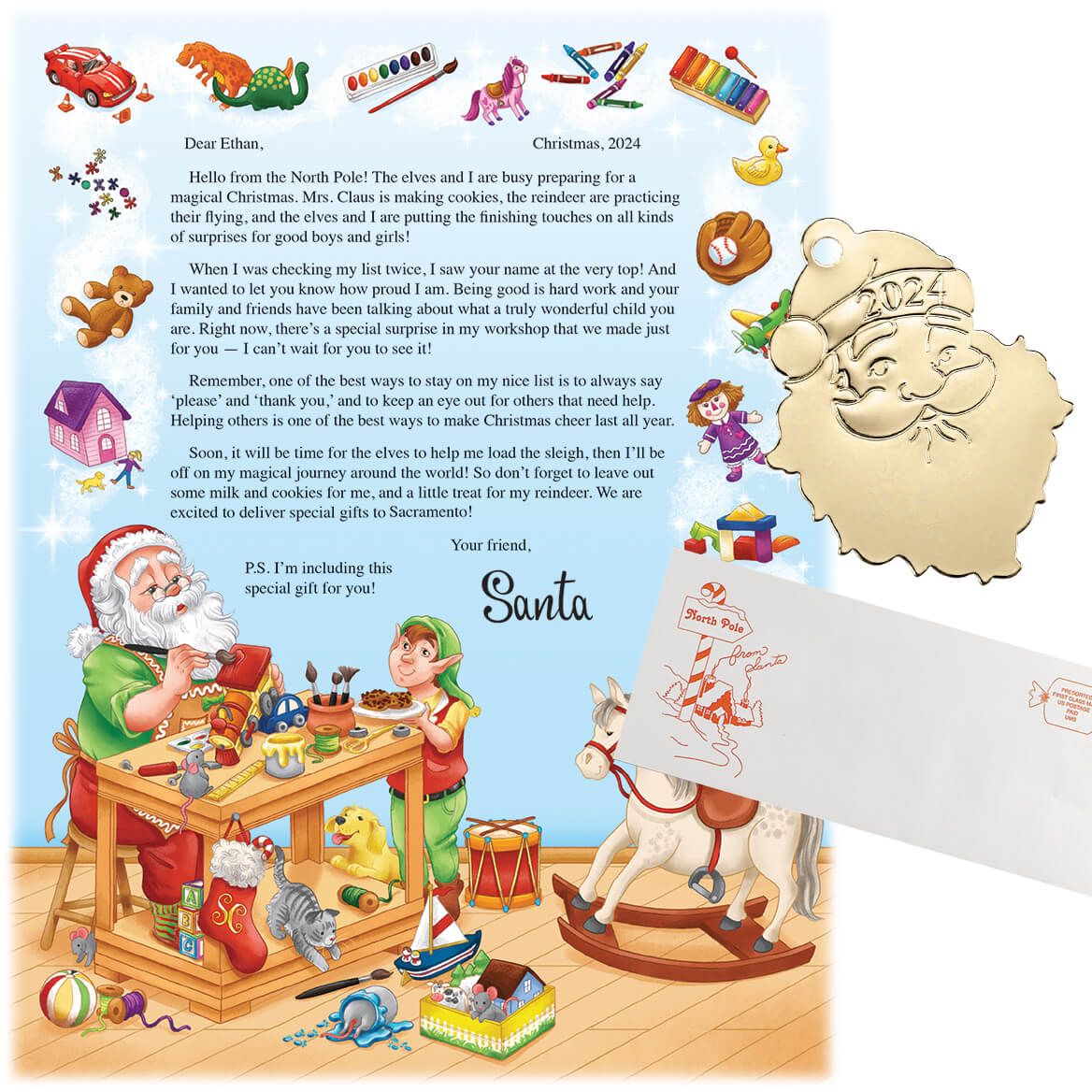 Personalized Christmas Letter from Santa and Ornament + '-' + 353436