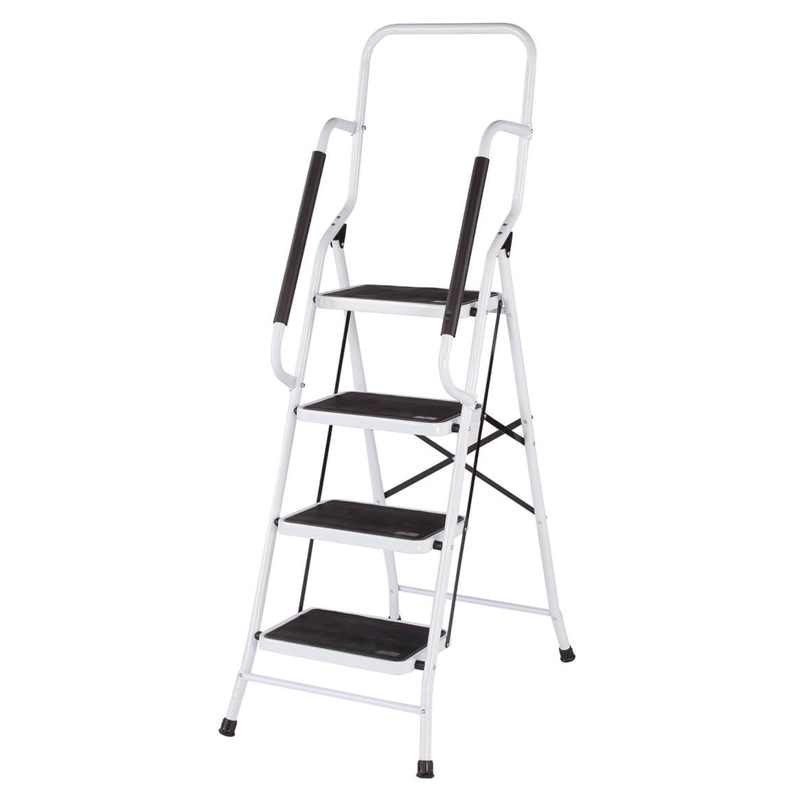 Folding Four Step Ladder with Handrails by LivingSURE™    XL + '-' + 354173
