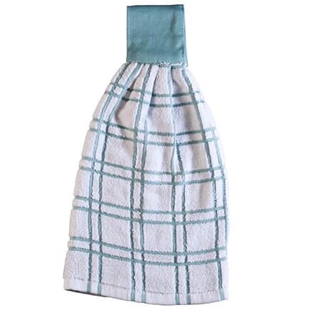 Cotton Hanging Towel - Checked-354570