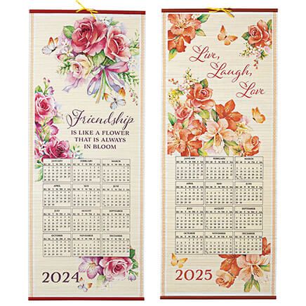 Pastel Floral Scroll Calendar-355494