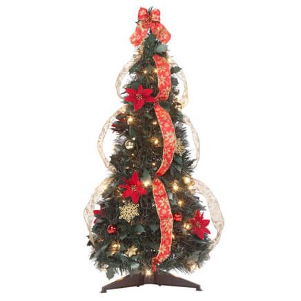 3' Red Poinsettia Pull-Up Tree by Holiday Peak™-357692