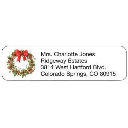 Personal Design Labels Holiday Wreath Set of 200-357759