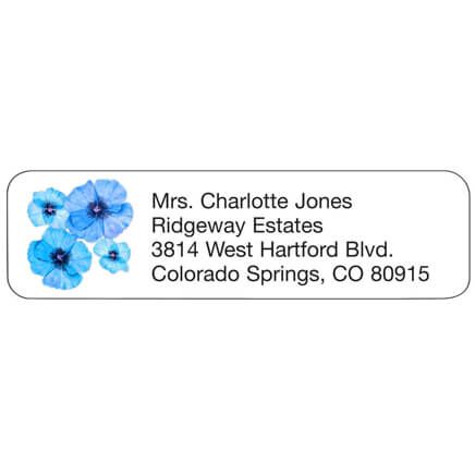 Blue Flower Personal Design Labels-358970