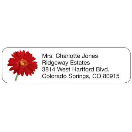 Personal Design Label Red Daisy-358976