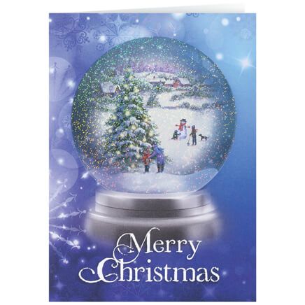 Personalized Winter Snowglobe Christmas Card Set of 20-360179