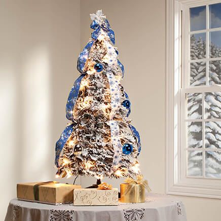 3' Snow Frosted Winter Style Pull-Up Tree by Holiday Peak™-360612