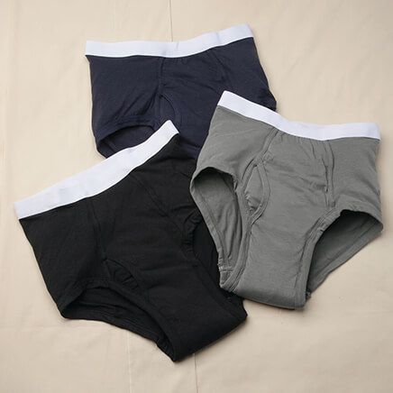 View product details for Men's 20 oz. Incontinence Briefs – 3 pack assorted colors