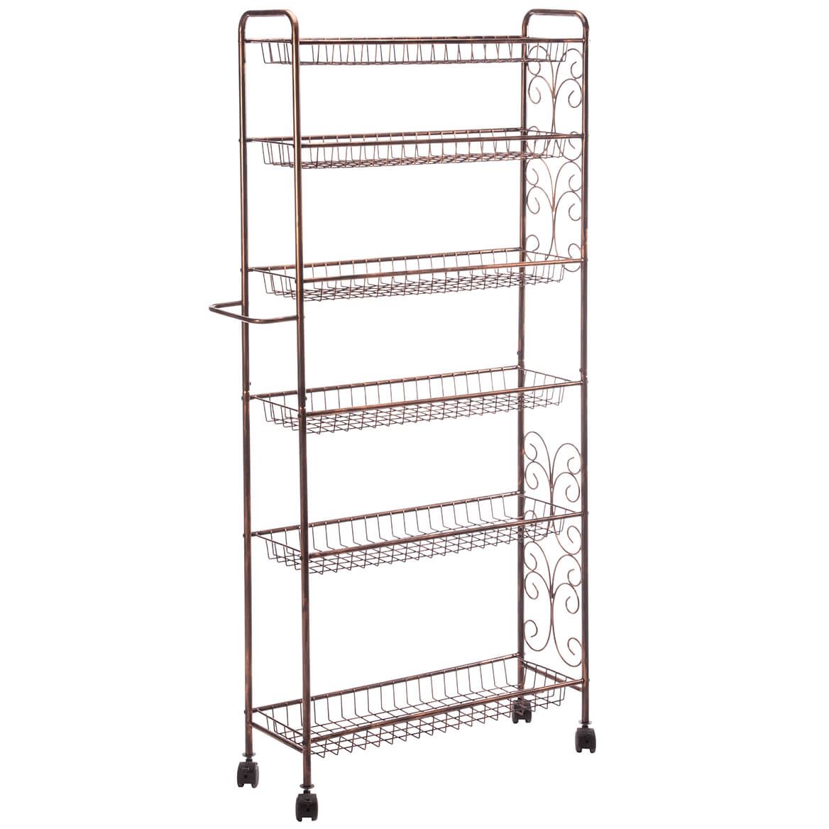 Rolling Antique Wire Slim Storage Cart by Home Marketplace + '-' + 362490