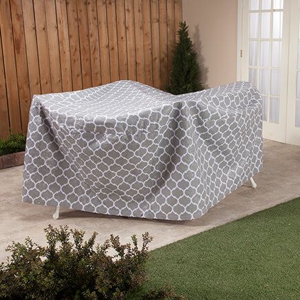 Trellis Pattern Quilted Table Cover Round, 30" H x 84" dia.-362886
