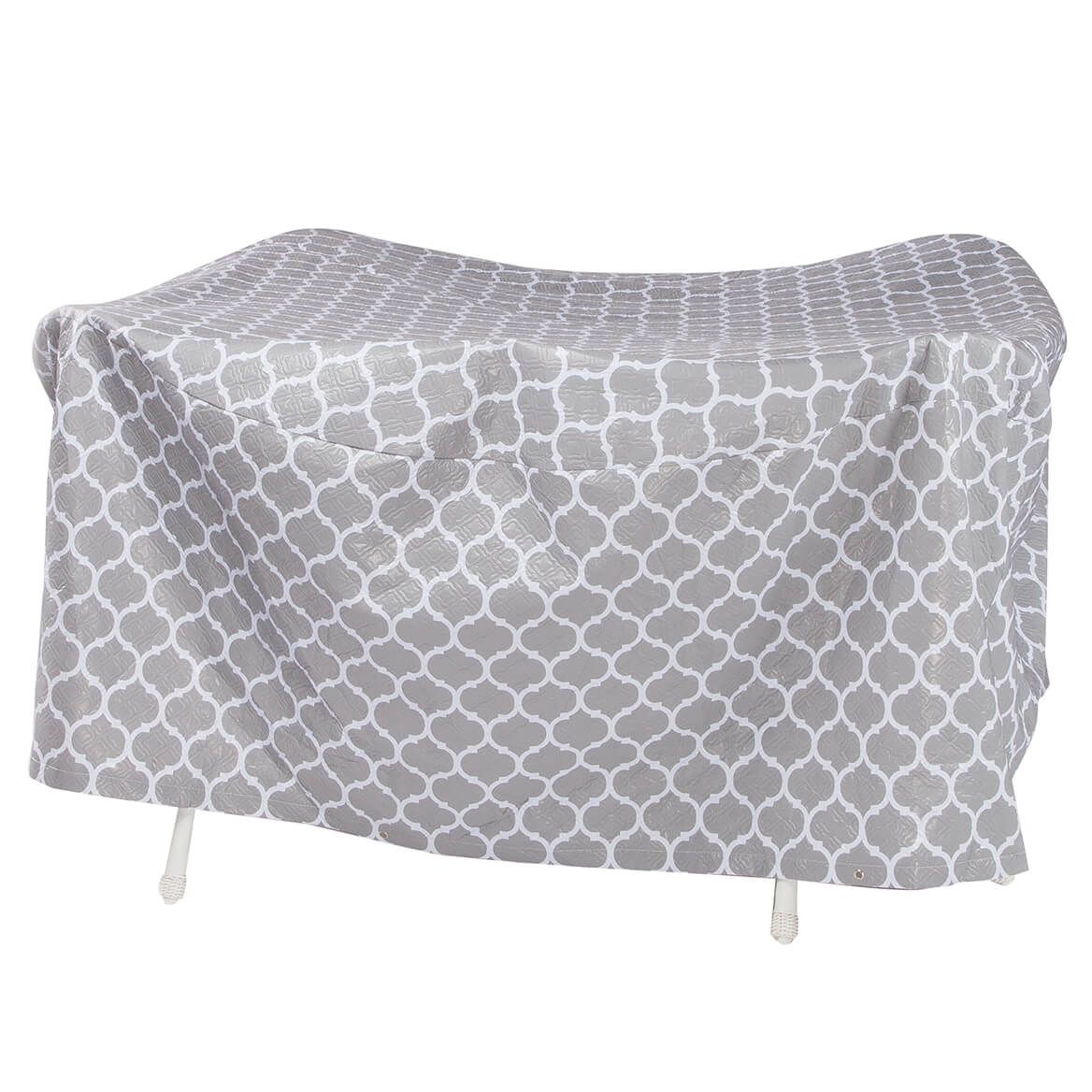 Trellis Pattern Quilted Table Cover Round, 30" H x 84" dia. + '-' + 362886