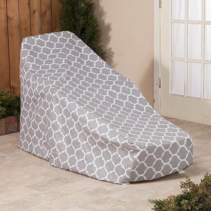 Trellis Pattern Quilted Chaise Cover-362892