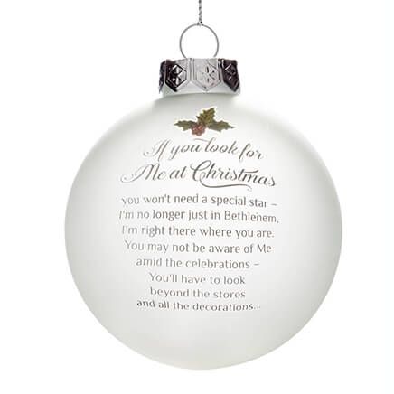 Looking for Jesus Glass Ball Ornament-364173