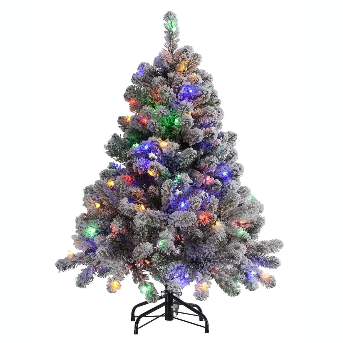 4' Color-Changing Flocked Tree Holiday Peak™     XL + '-' + 364660