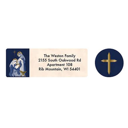 Personalized Nativity Arches Address Labels & Envelope Seal 20-364741