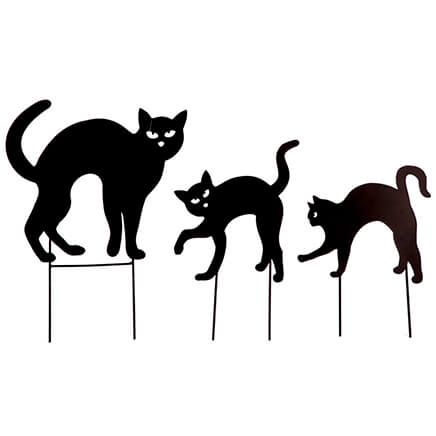 Metal Black Cat Stakes, Set of 3 by Fox River Creations™-365652