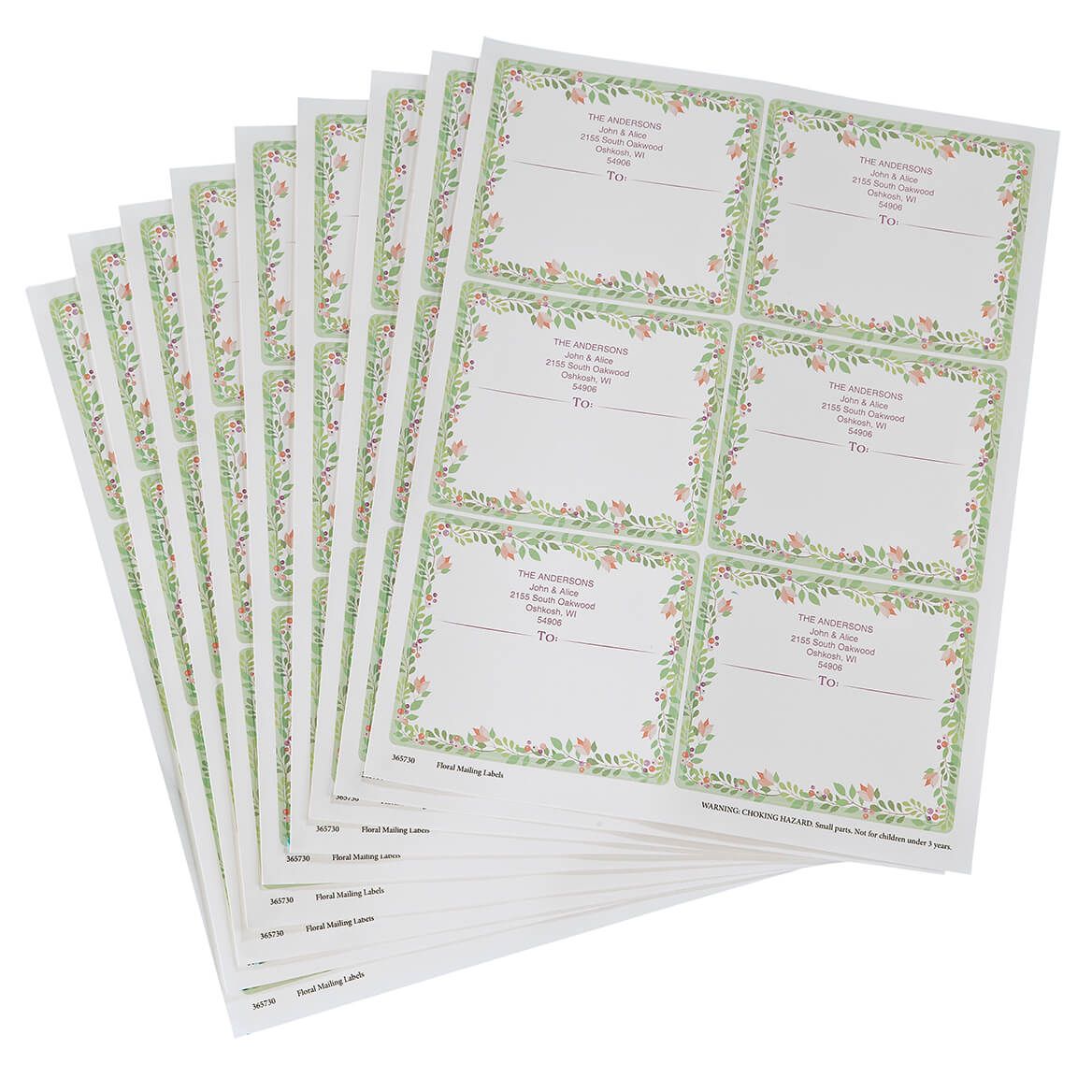 Personalized Floral Mailing Labels + '-' + 365730
