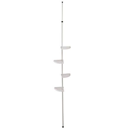4-Tier Plastic Tension Pole Shelf by LivingSURE™-366049