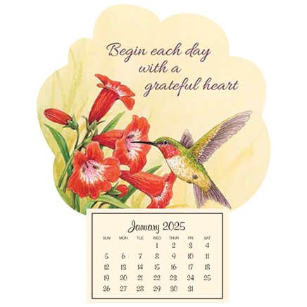 Mini Magnetic Calendar Grateful Hummingbird-367575