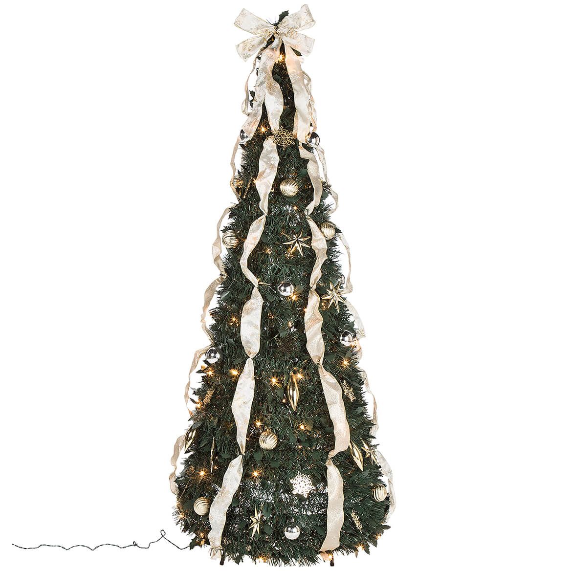 6' Silver & Gold Pull-Up Tree by Holiday Peak™     XL + '-' + 368087